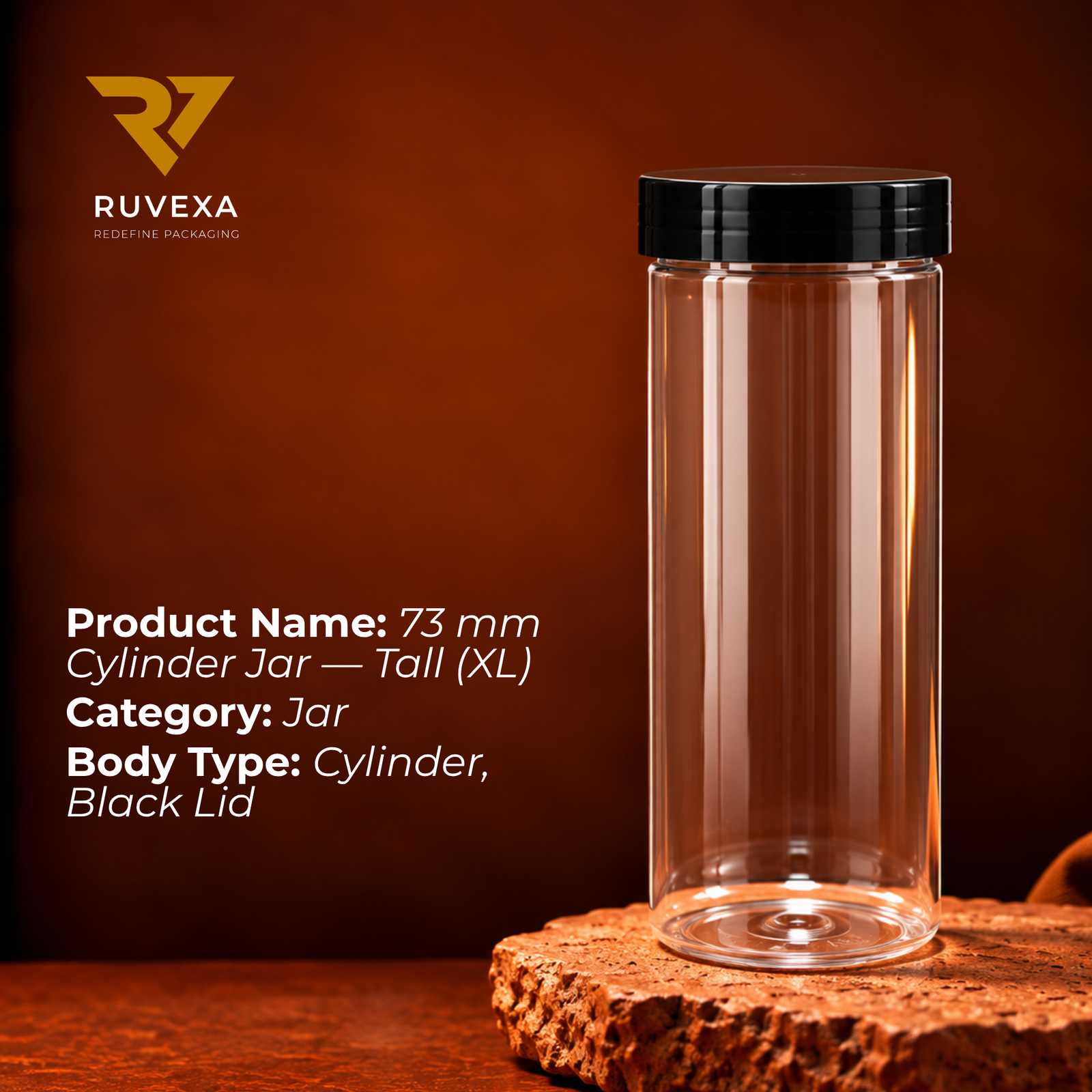 Ruvexa Tall Cylinder Jar (XL)